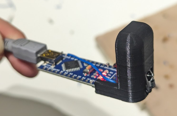 Board with IR receiver plugged in and enclosure mounted